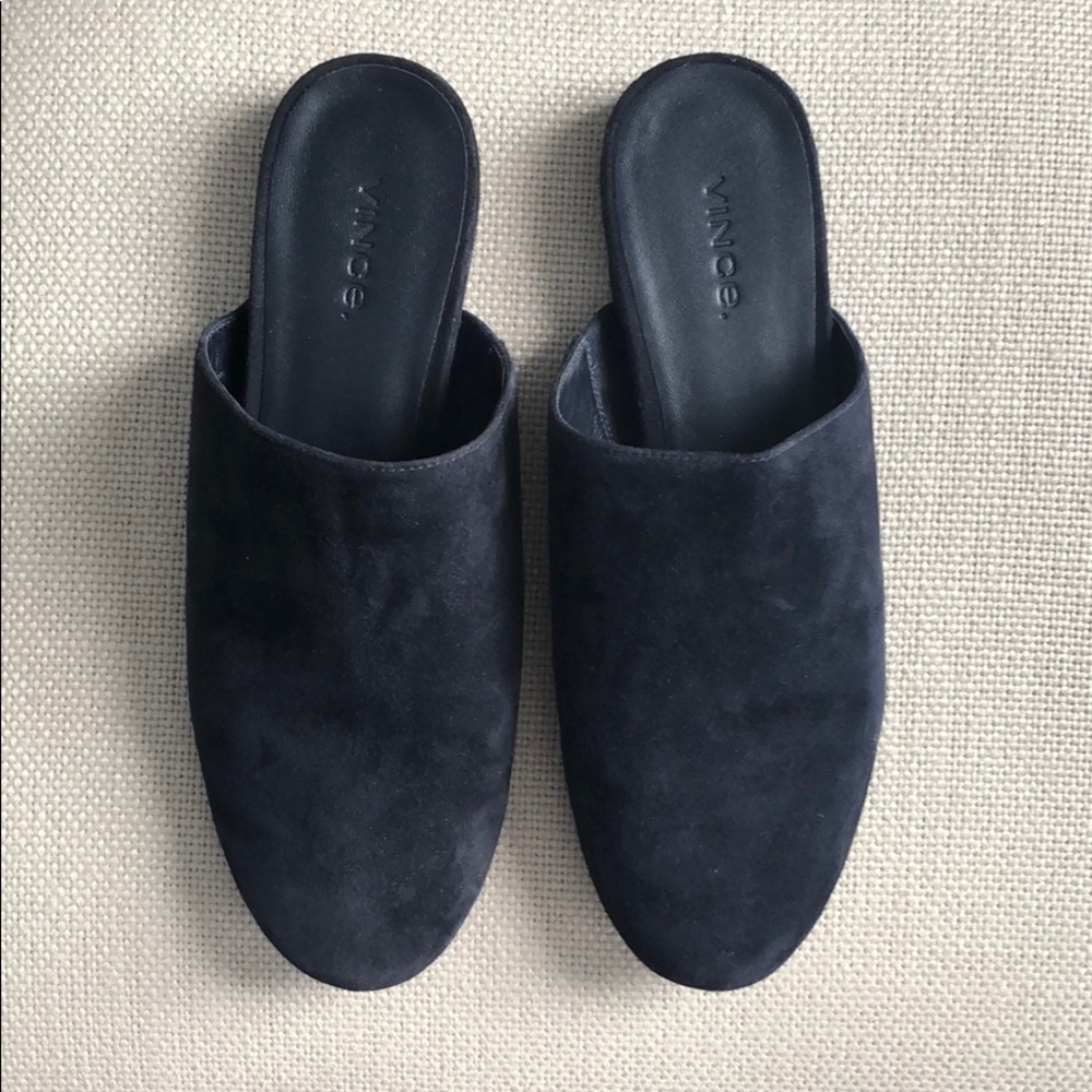 Vince navy suede slippers size 7